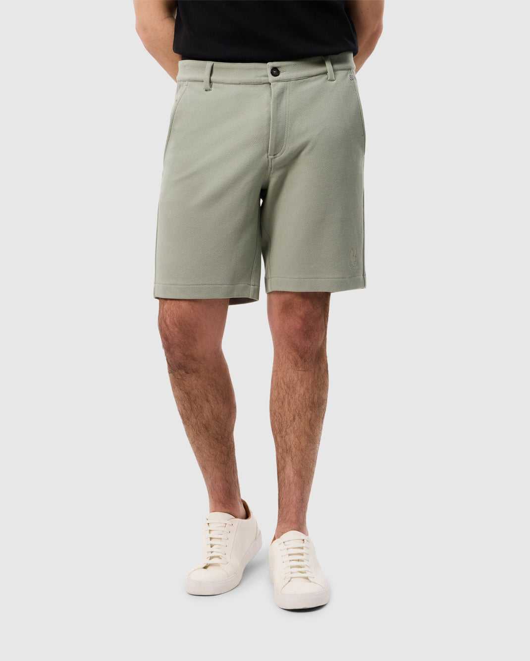 Short Psycho Bunny Shiro Knit Honeycomb Short Seagrass Homme | WBT-78767667